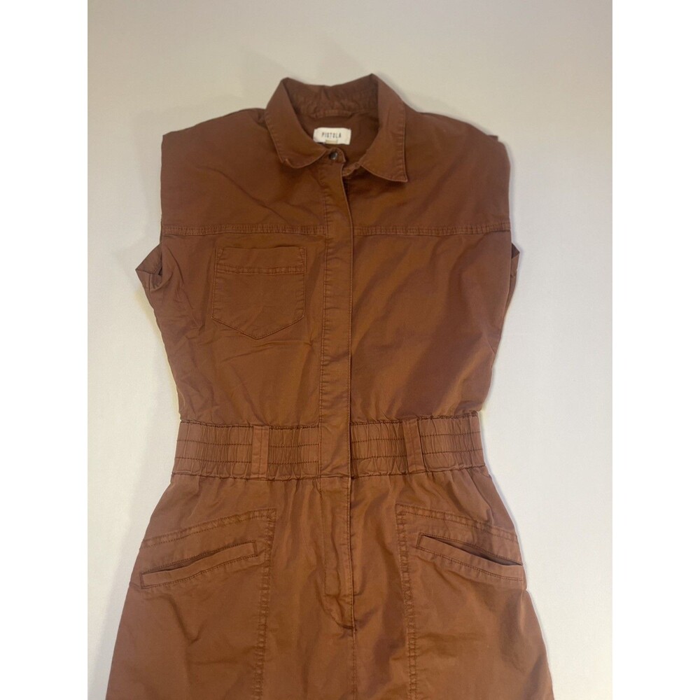 Pistola Rosie Smocked Waist Dress Praline Size XS - Picture 6 of 16